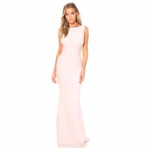 Vionnet by Katie May Drape Open Back Crepe Gown